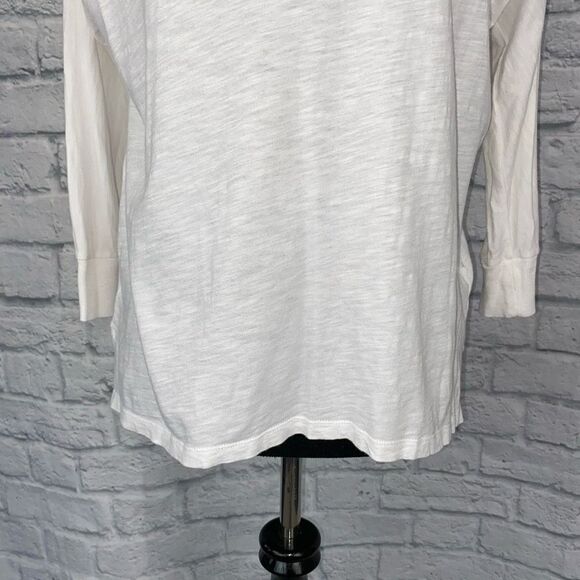 Gap vneck Longsleeve batwing top white sz S women - Picture 2 of 12